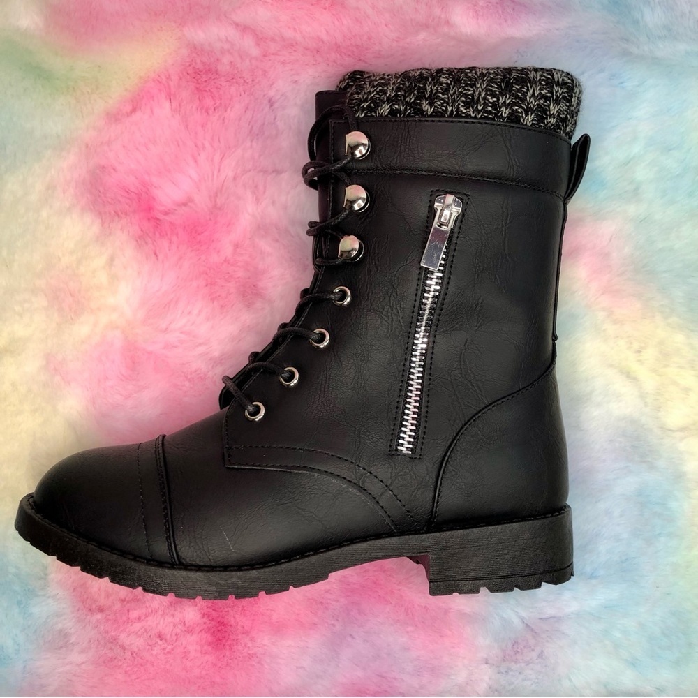 CHILDREN ANKLE BOOT (POET28K) BLACK PU - Picture 4 of 11